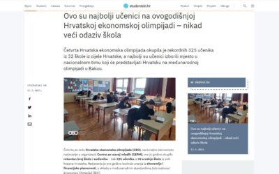 [škola u medijima] Naša učenica Petra Šurbek peta na Hrvatskoj ekonomskoj olimpijadi