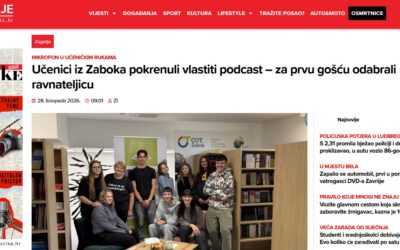 [škola u medijima] zagorje-international.hr: Učenici iz Zaboka pokrenuli vlastiti podcast – za prvu gošću odabrali ravnateljicu